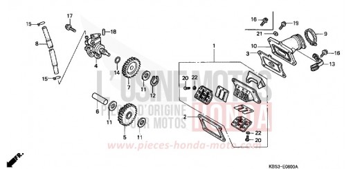 POMPE A HUILE/ANCHE SOUPAPE NSR125RV de 1997